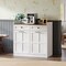 White Tilt-Out Laundry Cabinet 2 Removable Baskets 2 Drawers Storage Organizer